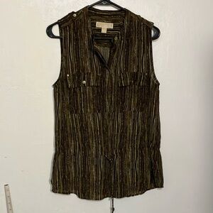 Michael Kors sleeveless tunic top with draw string waist size 8